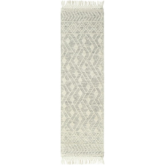 BoutiqueRugs Erica Traditional, Transitional Runner Rug - Ivory, Black - 2' x 5' Runner