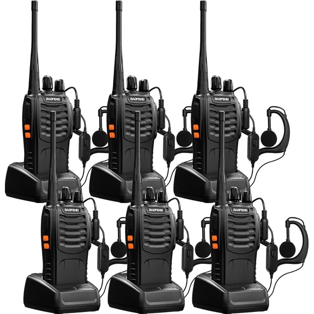Walkie Talkies BAOFENG bf-888s, radios bidireccionales de largo alcance, paquete de 6