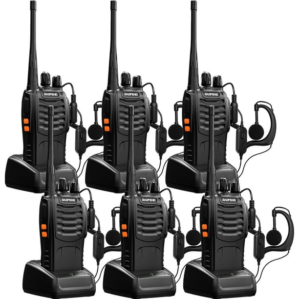Walkie Talkies BAOFENG bf-888s, radios bidireccionales de largo alcance, paquete de 6