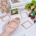 thumbnail image 3 of 1set 10pcs Rectangle Birch Wood Photo Frame Miniature Furniture Model for Dollhouse Accessories Pretending Prop Decorations Beige 74x61x6.5mm, 3 of 6