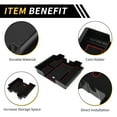 thumbnail image 4 of Bandeja organizadora de consola central para Chevy Silverado 1500 y GMC Sierra 1500 2019-2022, inserto de caja de almacenamiento para reposabrazos, plástico negro y rojo, 4 of 6