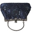 thumbnail image 4 of Womens Vintage Floral Beaded Rhinestone Embroidery Clutch Sequin Crossbody Bag Evening Handbag for Bridal Wedding Party Prom, 4 of 7