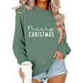 thumbnail image 6 of Goodtrade8 Womens Sweatshirts Christmas Merry Sweatshirts Crew Neck Long Sleeve Printed Christmas Gifts, 6 of 6