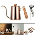 thumbnail image 3 of Tetera de acero inoxidable con cuello de cisne de 600 ml para café vertido Oro rosa, 3 of 8