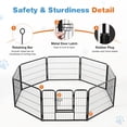 thumbnail image 2 of CONCETTA Heavy Duty Dog Playpen Indoor, 32 inch 8 Panel Foldable Puppy Exercise Fence with Door, 2 of 6