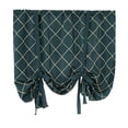 thumbnail image 2 of Cenefa de cortina bordada con lazo, cortinas tipo globo, varilla romana, ventanas de cocina Verde oscuro, 2 of 9