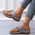 thumbnail image 3 of KBODIU Sandals Women Athletic Comfortable Outdoor Sandals with Arch Support Walking Sandals for Women Summer Wedge Slippers Wear Thick Bottom Casual Beach Sandals for Spot/Beach/Home Gray 39, 3 of 7