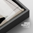 thumbnail image 4 of IDEA4WALL Framed Canvas Wall Art Minimal Pastel Geometric Black White Tan Paint Strokes Modern Art Nordic Colorful Abstract Print Relax/Calm for Living Room, Bedroom, Office - Black 24"x36", 4 of 5