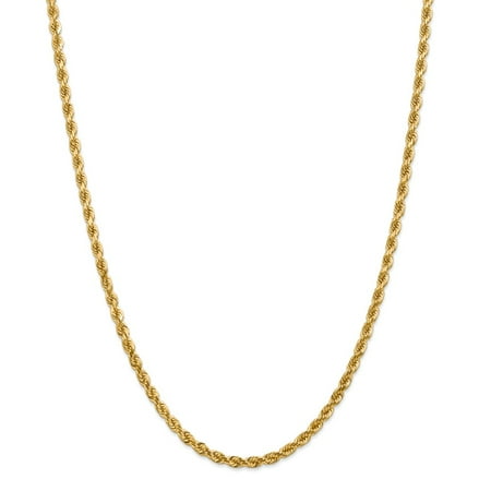 - Solid 14k Yellow Gold Big Heavy 4.00mm Diamond-Cut Rope Chain Necklace 20