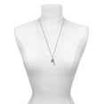 thumbnail image 3 of Delight Jewelry Goldtone Black Spider on Web Spinner Silvertone Best Friends Forever Bar Charm Necklace, 23", 3 of 4