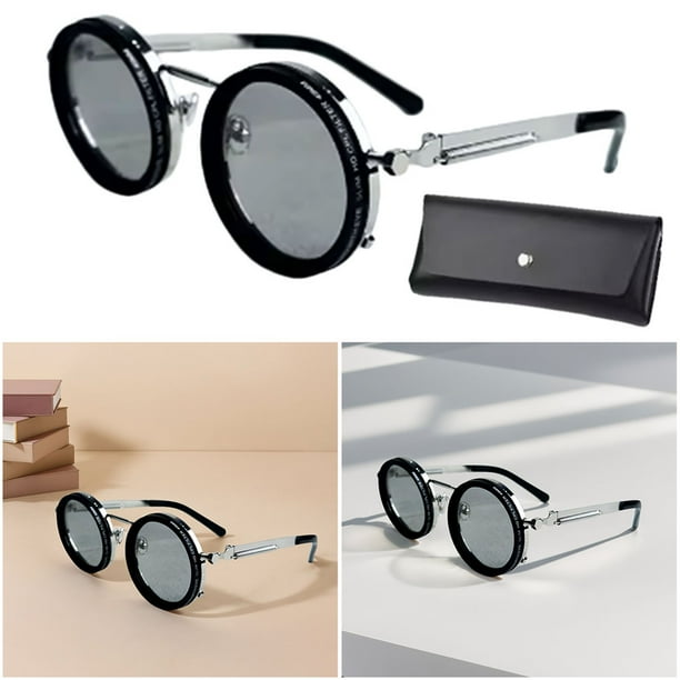 Ajustable 1-9 gafas lentes filtro y vasos polarizados pesca (plata)