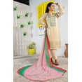 thumbnail image 4 of Pakistani Lawn Salwar Kameez Indian Dresses for Women Ready to Wear Embroidered(2X-Large, Cream), 4 of 6