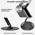 thumbnail image 4 of Tablet Stand Magnetic for ipad Stand Desk, Foldable Aluminum Alloy Tablet Holder for Desk, 360° Adjustable Foldable Holder, Portable Accessories for Home Office Meeting Room, 4 of 6