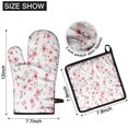 thumbnail image 6 of Pioneer Flower Floral Print Pattern Kitchen Oven Mitt and Pot Holder Sets 2 Pcs for Baking, Cooking and Grilling, Heat Resistant Up To 392 °F, 6 of 7