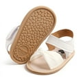 thumbnail image 5 of Infant Baby Girls Summer Sandals with Flower Soft Sole Newborn Toddler First Walker Crib Dress Shoes 0-18Months, 5 of 9