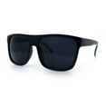 thumbnail image 3 of Mens Classic Oversized Flat Top Horn Rim Plastic Biker Sunglasses Matte Black, 3 of 6