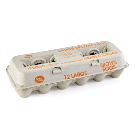Great Value Jumbo Brown Eggs, 12 Count