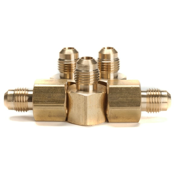 LTWFITTING Brass Flare 5/16" OD x 3/8" Female NPT Female Connector Tube Fitting(Pack of 5)