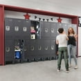 thumbnail image 3 of KAER Metal Locker, Lockers for Employees, 66" Storage Locker with Mirror & Hooks, Storage Cabinet with Doors and Shelves for Gym, Office, School, Home, 3 of 9
