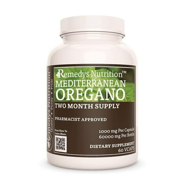 Mediterranean Oregano | 1,000mg, 60 Vegan Capsules Herbal Dietary Supplement