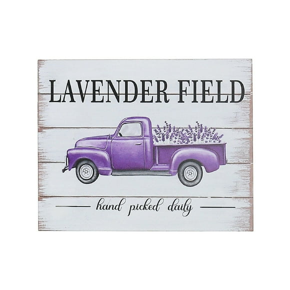 IH Casa Decor Lavender Truck Wood Plaque