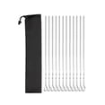 thumbnail image 2 of jinwen 12 Pcs Brochettes Plates en Acier Inoxydable Réutilisables pour Barbecue 17 Pouces, 2 of 9
