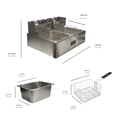 thumbnail image 4 of Freidora eléctrica doble con capacidad de 12L Shorbull, 4 of 8