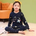 thumbnail image 3 of Pijamas de manga larga para bebés, ropa de dormir para niños, conjuntos de pijamas de algodón para niños de 6, 8, 10, 12 y 14 años, otoño, 3 of 4