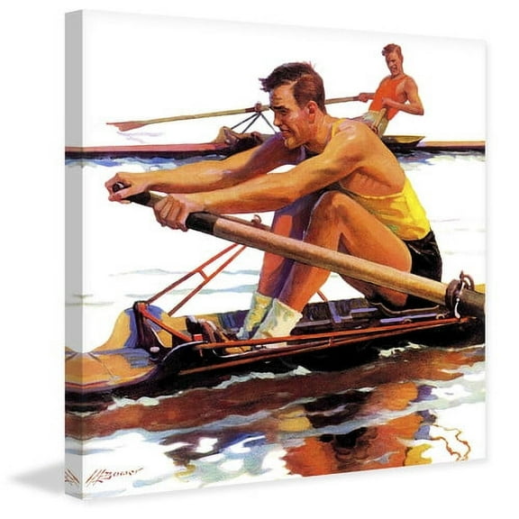 Marmont Hill Sculling Race by Maurice Bower Painting Print on Canvas