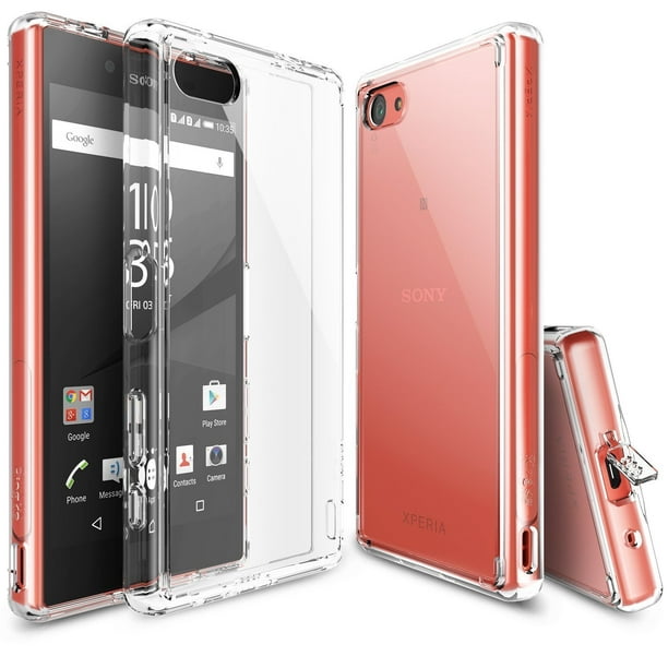 Allerlei soorten ontsnapping uit de gevangenis haspel Ringke Fusion Case Compatible with Sony Xperia Z5 Compact, Transparent PC  Back TPU Bumper Drop Protection Phone Cover - Clear - Walmart.com