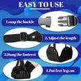 thumbnail image 4 of 3 Packs Airplane Foot Hammock, Footrest for Plane Travel Adjustable Plane Travel Airplane Foot Hammock Travel Essentials to Reduce Feet Swelling and Soreness (Blue), 4 of 7