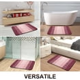 thumbnail image 7 of Buganda Microfiber Bathroom Rugs, 24"x59" Wine Red Luxury Extra Soft and Absorbent Bath Mat, Non-Slip Plush Bath Carpet, 7 of 7