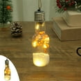thumbnail image 7 of Beautynvta Christmas Bottle Lights Filled with Simulated Flowers and Small Foam Balls, Battery Operated Hanging Lights Led Light Bulb for Xmas Party Bedroom Decor, 1.8" x 5.1", 7 of 7