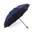 thumbnail image 1 of Parapluie de voyage pliable et coupe-vent en acier et vinyle, avec 10 baleines, pour femme et homme, 1 of 4