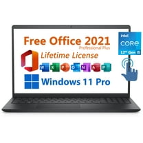 Dell 2024 Inspiron 15 Business Laptop, Free Microsoft Office 2021 with Lifetime License, 15.6" Touchscreen FHD, Intel 10-Core i5-1235U 4.4 GHz, 16GB DDR4 RAM, 512GB PCIe SSD, Windows 11 Pro, Black
