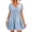 Blue, variant on Women Summer V Neck Dress Casual Short Sleeve Flowing Mini Dress