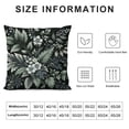 thumbnail image 5 of COMIO Throw Pillow Cover Lily Valley Fern Floral Buds Leaves Stems Drawn Wildflower Spring Plant Square Pillow Case Cushion Cover for Home Car Decorative, 5 of 5