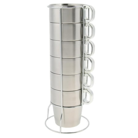 

1 Set Stackable Stainless Steel Coffee Cups Premiuetal Cups Tea Mug with -