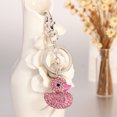 thumbnail image 4 of Pink Rubber Duck Keychain Bling Bag Charm Happy Rubber Ducky Rhinestone Crystal Keyring Purse Charm…, 4 of 4