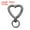 Black, variant on Little Heart Keychain Clip, Little Heart Swivel Key Ring Snap Hook Clip Zinc Alloy Trigger Spring Buckle Light Gold 1.61"x1.02"x0.71"