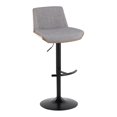 thumbnail image 4 of Corazza Adjustable Bar Stool, Chrome Bar Stools, Bar Chairs, Swivel Bar Stools, Bar Stools Set of 2 (Light Grey), 4 of 6