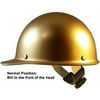 MSA Skull Guard Hard Hat - Fiberglass Cap Style With Swing Suspension - Custom Gold