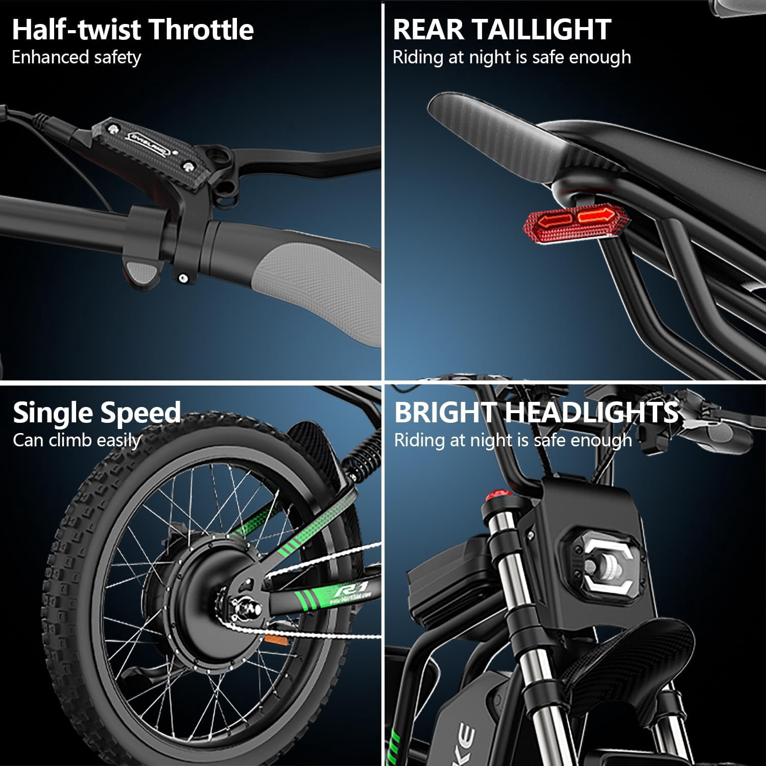 Max Speed 40MPH,4000W(Peak) R1 Electric Dirt Bike for Adults,Electric Motorcycle with 60V/25AH Battery Ebike Bicycle 4-Piston Dual Hydraulic Brake,19x2.7"Tire Front/Rear Suspension