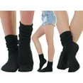 thumbnail image 6 of ToBeInStyle Pack of 3 of Colorful Unisex Fashion Slouch Socks - Black, 6 of 7