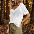 thumbnail image 4 of Admvng Womens Casual Tops Mesh Round Neck Short Sleeve Summer Loose Fit Blouses, 4 of 7