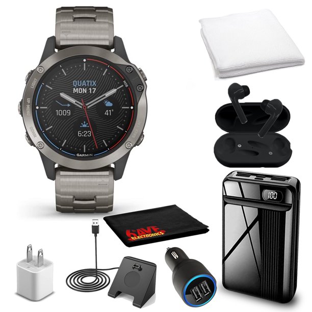 Garmin Quatix 6 Marine GPS SmartwatchTitanium Gray + Accessories