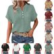 thumbnail image 1 of Sudaderas con capucha para mujer,Blusa de manga corta con cuello en V para mujer, color liso, informal, holgada, con bolsillo, tela suave y transpirable para uso diario, sopatenor, 1 of 9