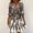 Black, variant on MORTTIC Women's Vintage Floral Butterfly Print Dress - Batwing Sleeve Peplum Dress with Deep V-Neck & Tie Detail