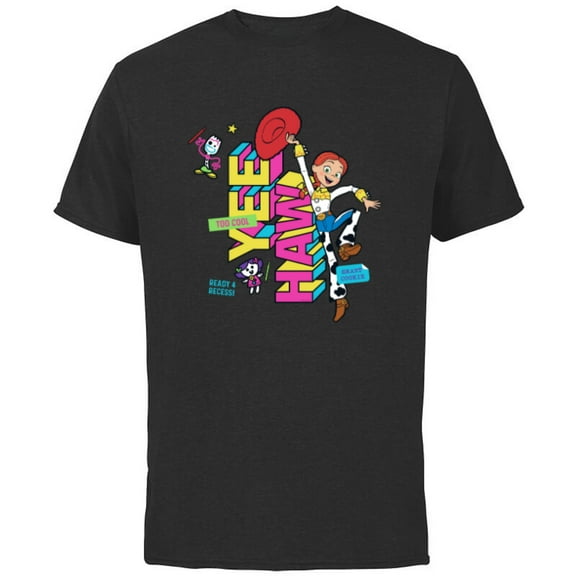 Disney and Pixar’s Toy Story Jessie Back to School - Short Sleeve Cotton T-Shirt for Adults - Customized-Charcoal