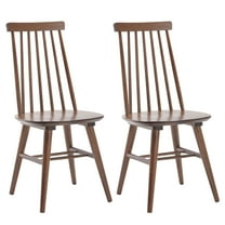 Duhome Elegant Lifestyle Dining Chairs Set of 2, Wood Dining Room Chairs Slat Spindle Back Kitchen Room Chair Windsor Chairs, Brown
